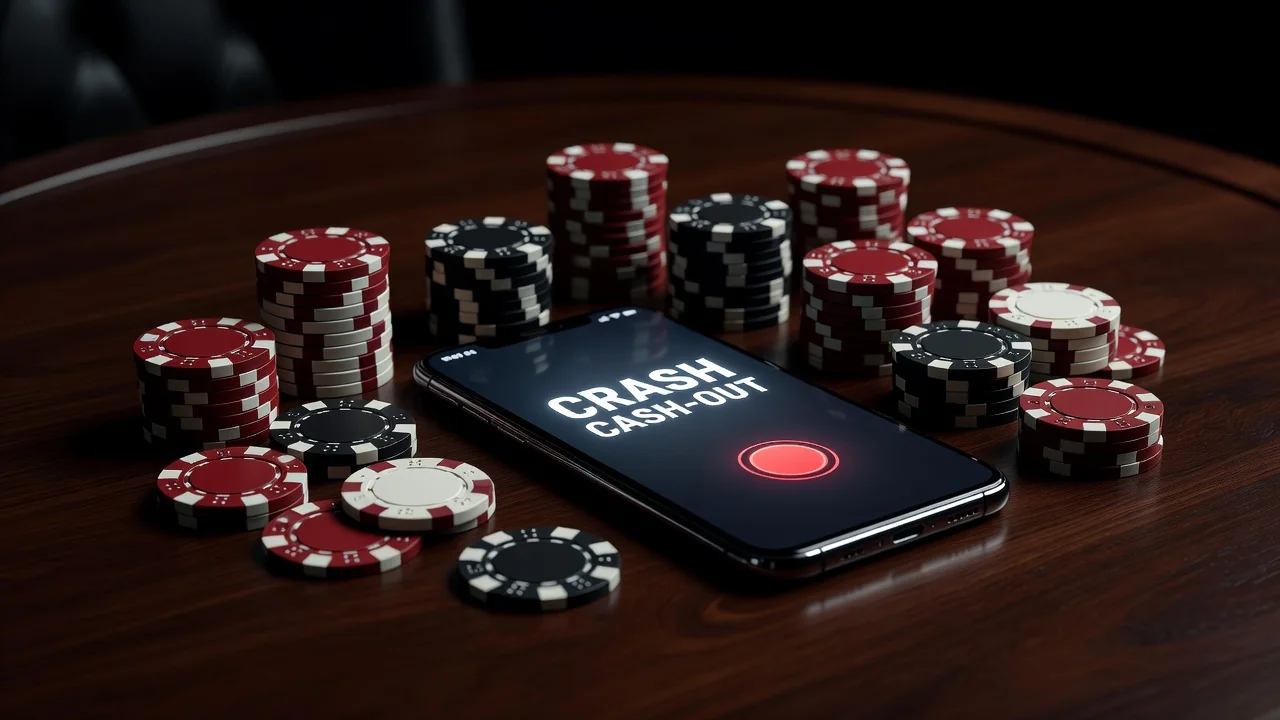 Crash auto-cashout control next to an Olympe stake picker
